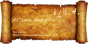 Álmos András névjegykártya