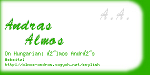 andras almos business card
